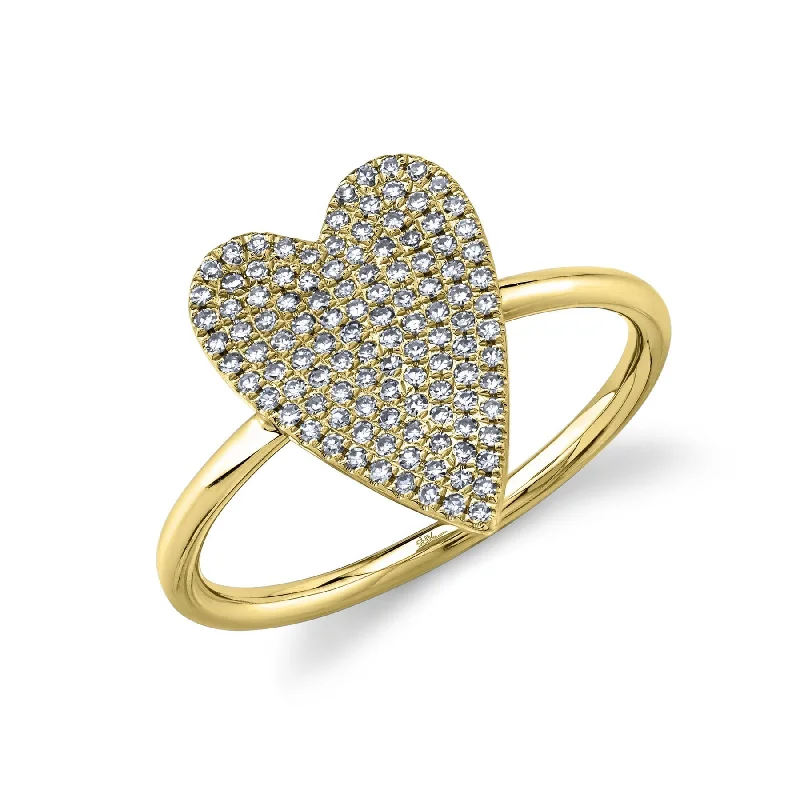 AMOR 0.26 CT DIAMOND PAVE HEART RING - SMALL SC55009105V2