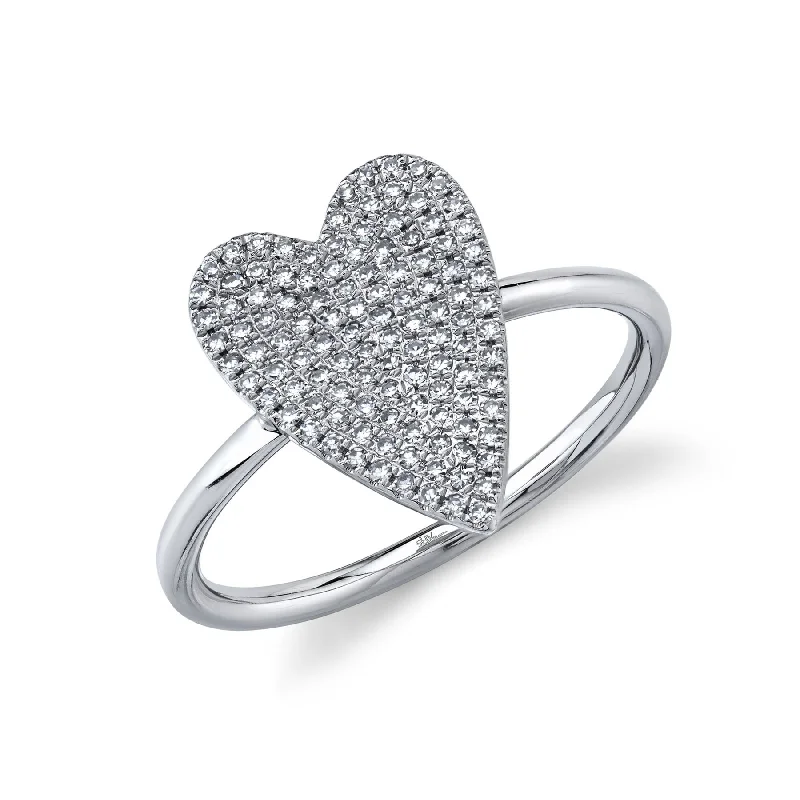 AMOR 0.26 CT DIAMOND PAVE HEART RING - SMALL SC55009104V2