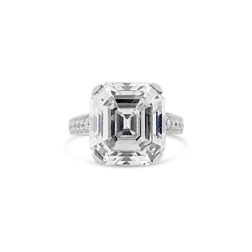 Asscher cut Diamond Engagement Ring