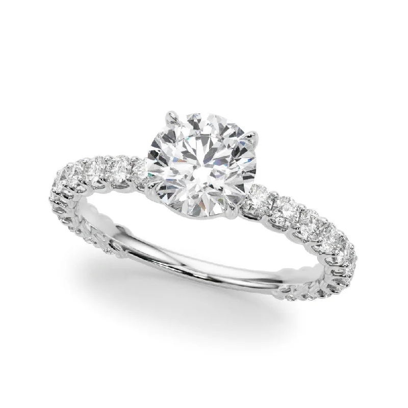 Boston Round Shared Prong Engagement Ring