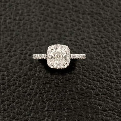 Cushion cut Diamond Engagement Ring