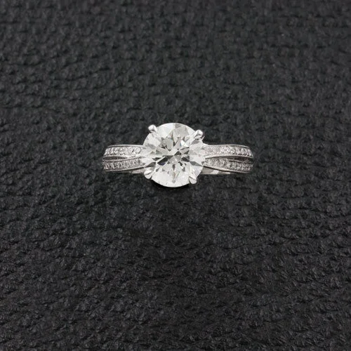 Diamond Crossover Engagement Ring