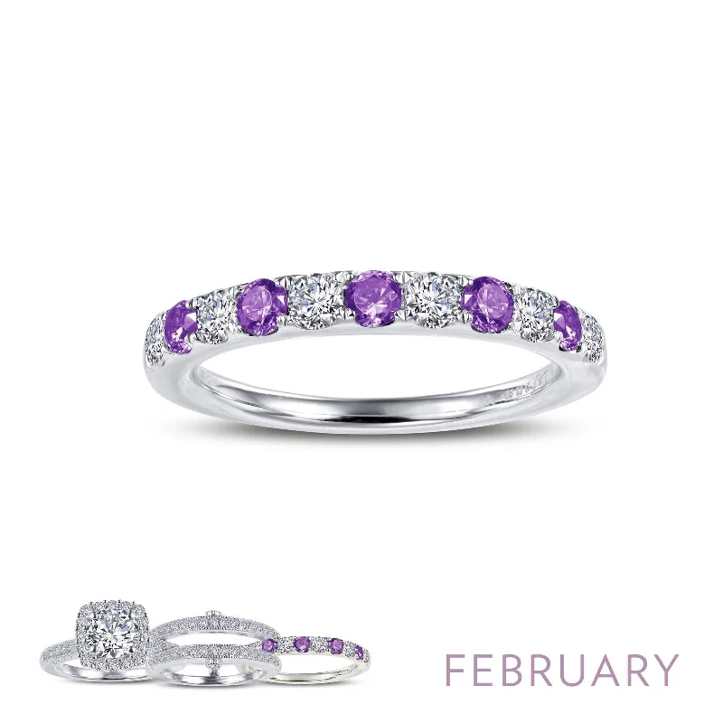 Lafonn Birthstone February Ring BR004AMP