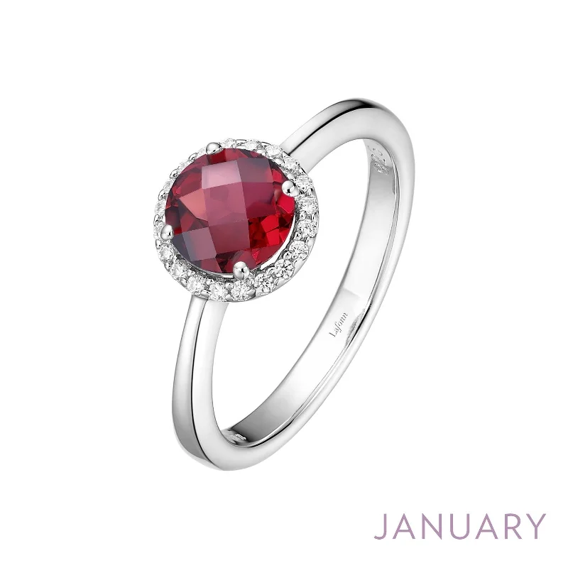 Lafonn Birthstone Garnet January Ring BR001GNP