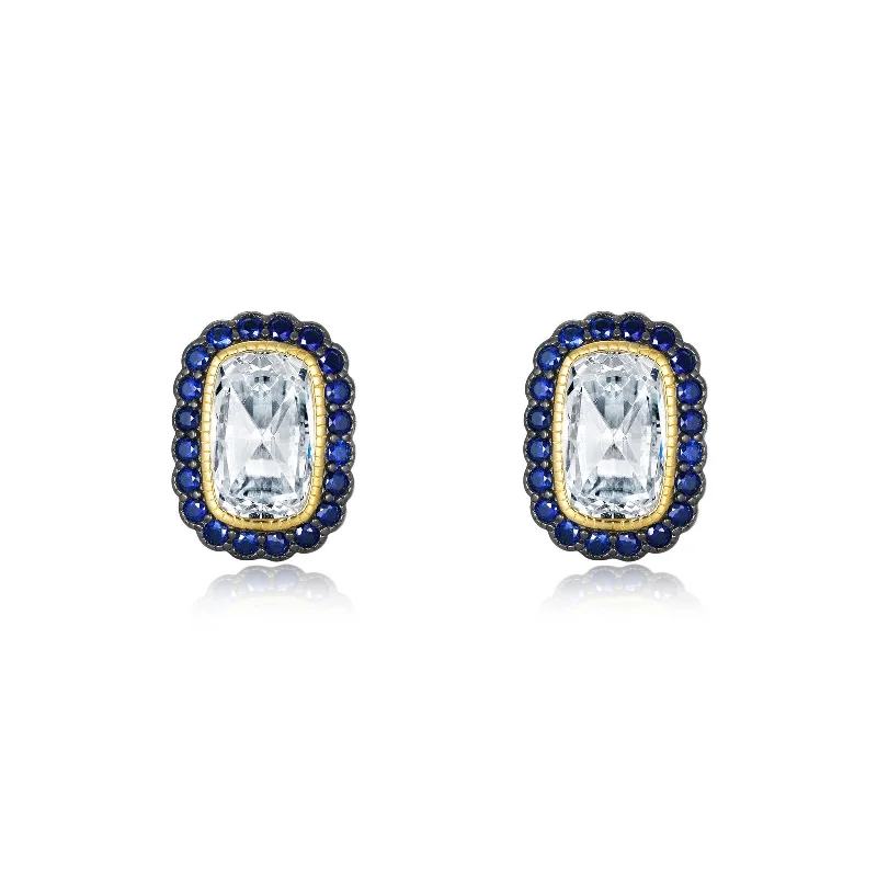 Lafonn Heritage Cushion Blue Sapphire Earring E0566CST00