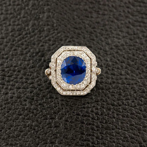 Oval Sapphire & Diamond Ring