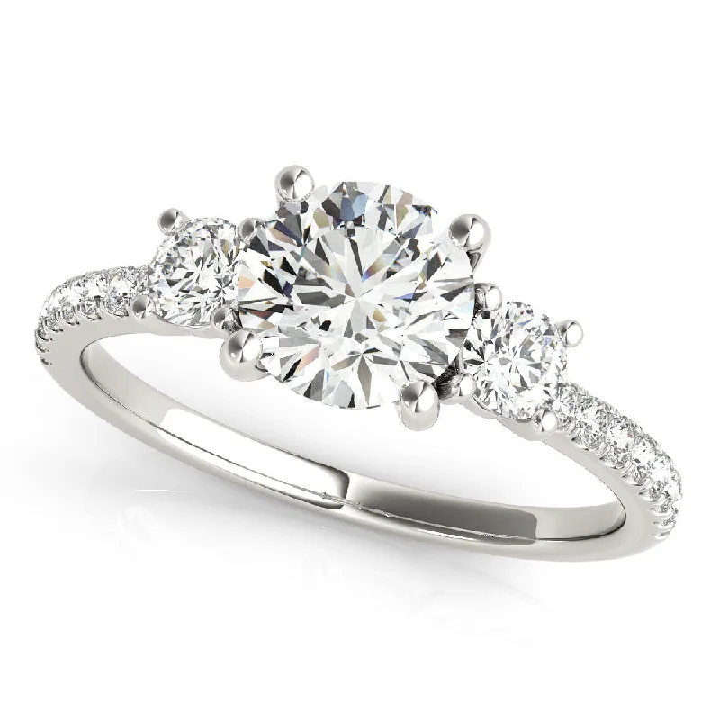 Frisco Round Three Stone Engagement Ring