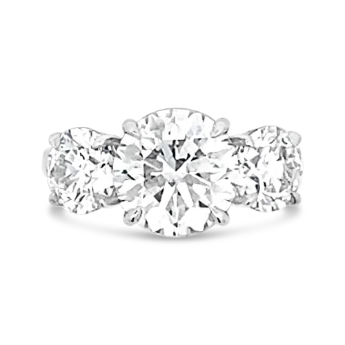 Three Stone Round Diamond Ring