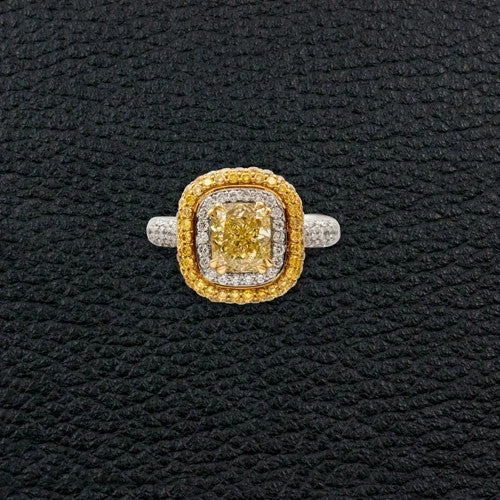 Yellow & White Diamond Ring