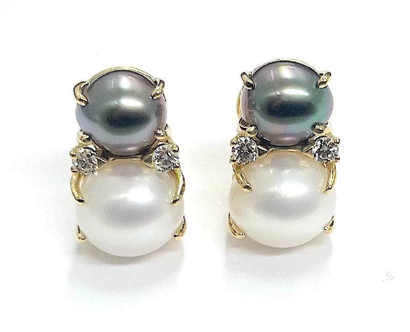 18Karat Medium GUM DROP™ Earrings with Pearls and Diamonds