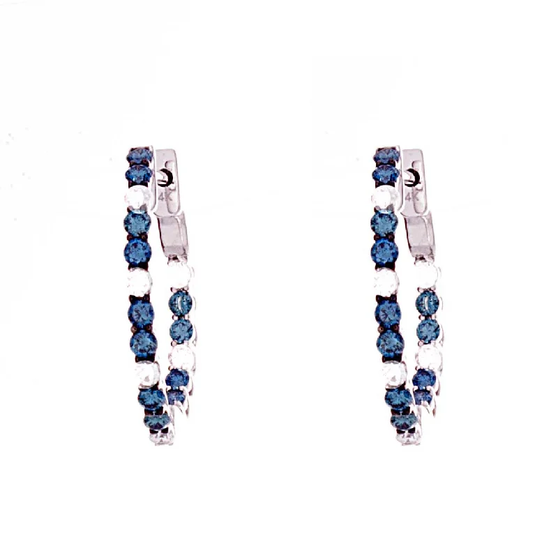 Blue Diamond Earrings