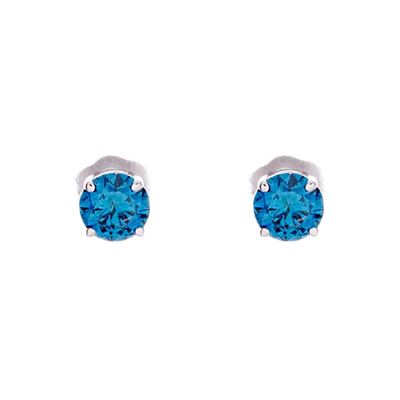 Blue Diamond Studs