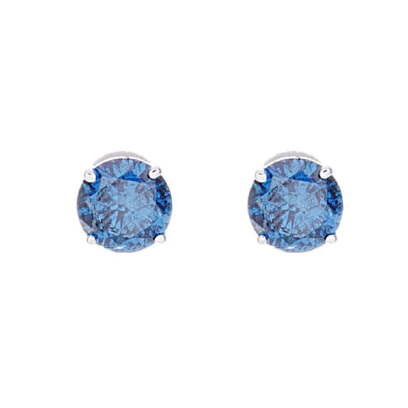 Blue Diamond Studs