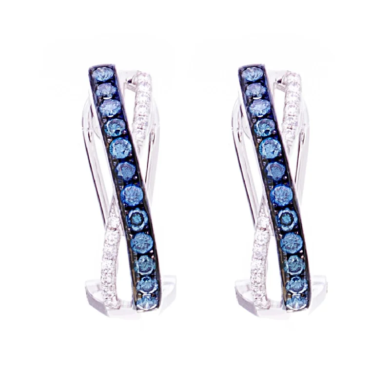 Blue Diamonds Earrings