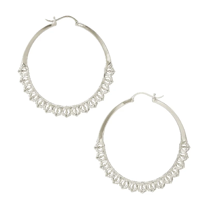 Calla Hoops Silver Large