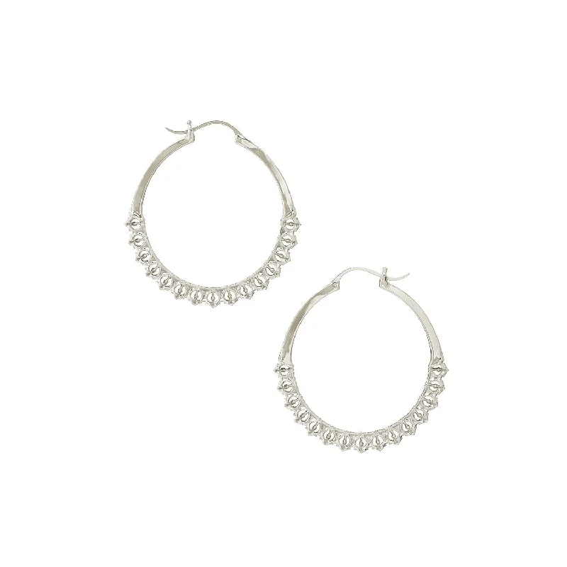 Calla Hoops Silver Small