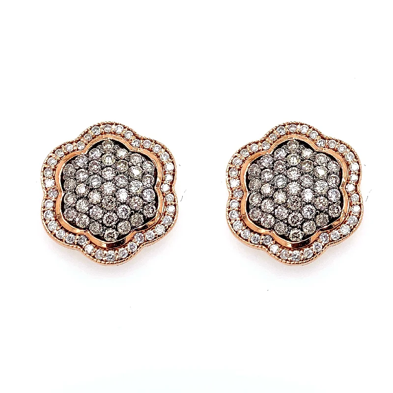 Chocolate-Color Diamond Earrings