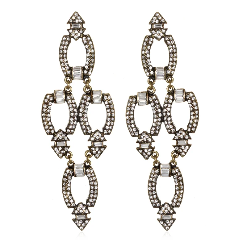 Deco Link Chandelier Earrings