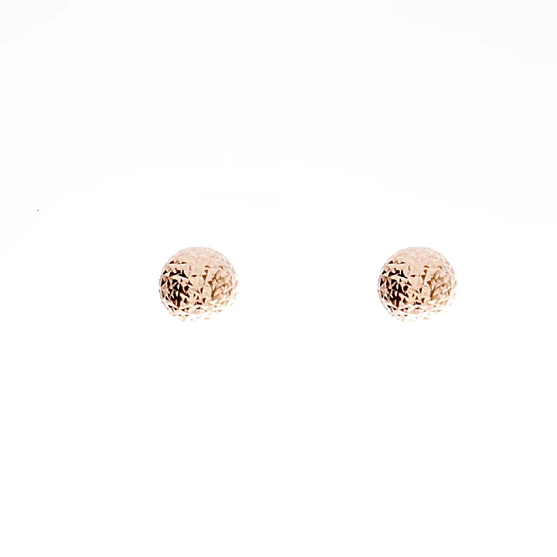 Diamond Cut Gold Studs