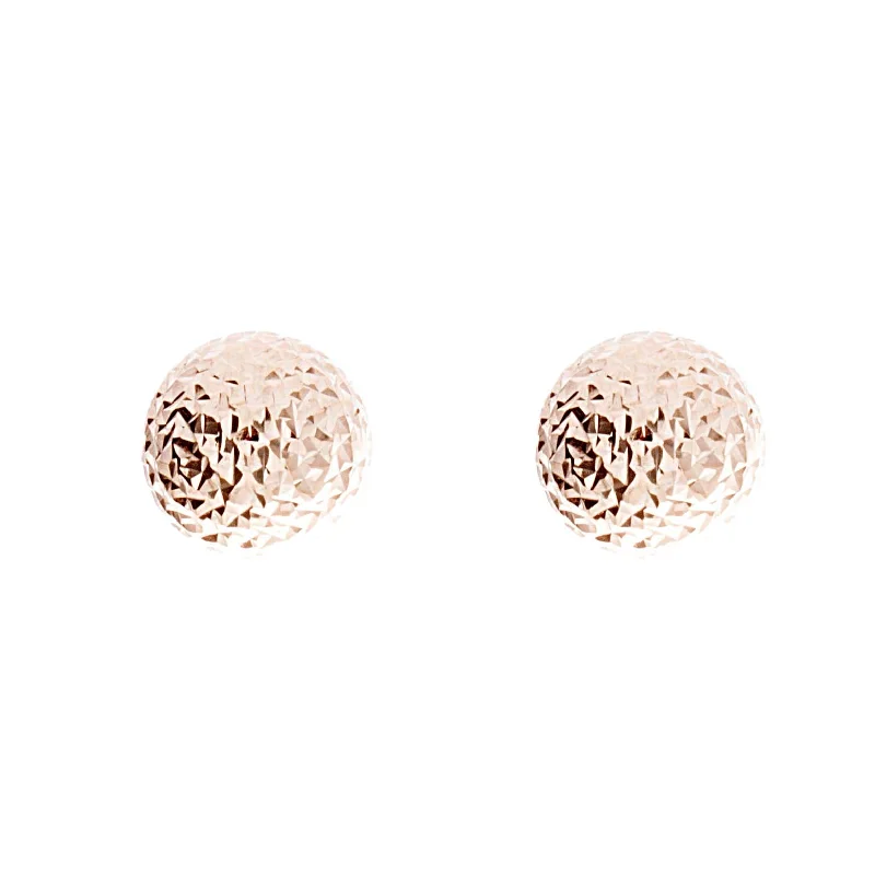 Diamond Cut Gold Studs