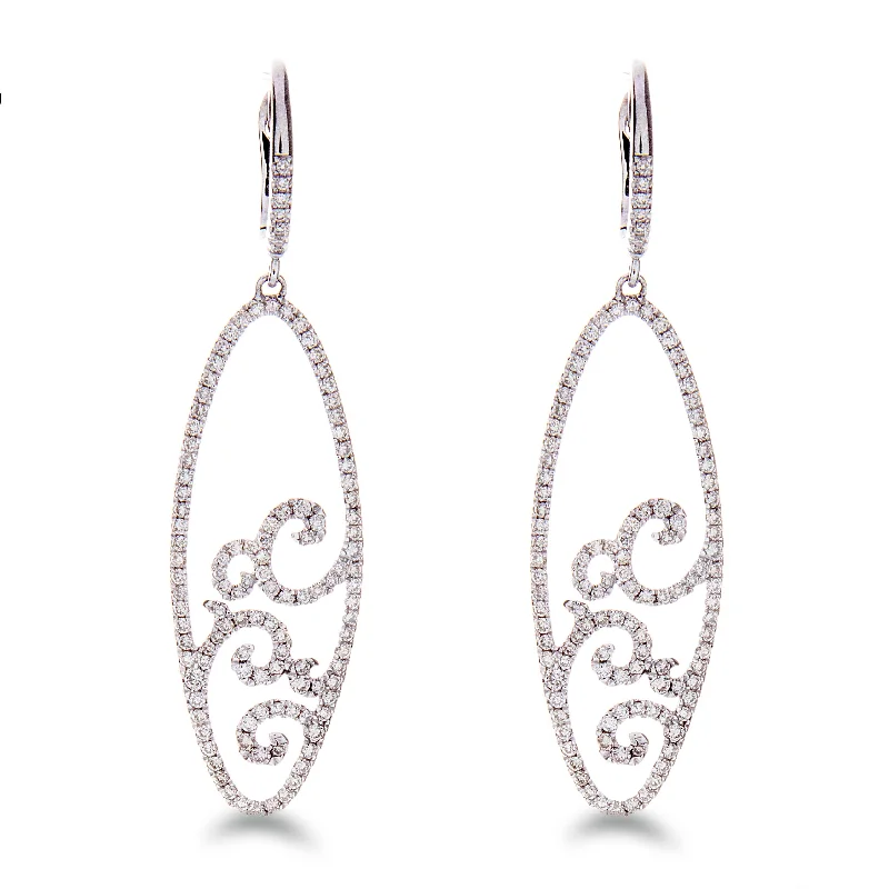 Diamond Dangling Earrings