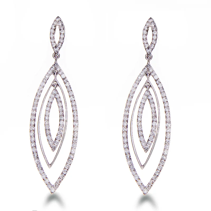 Diamond Dangling Earrings