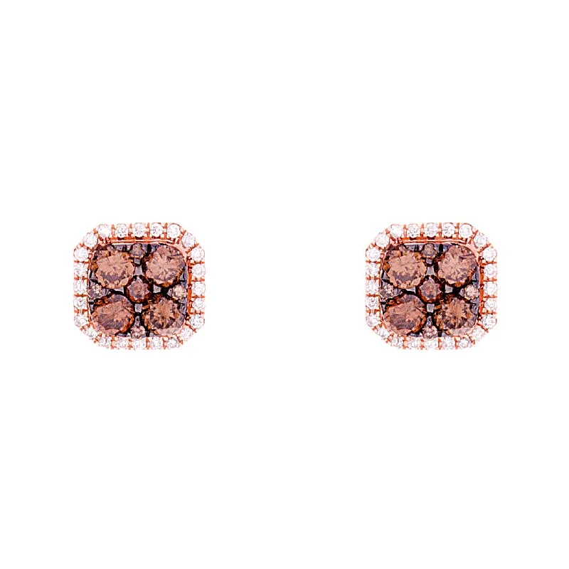 Chocolate-Color Diamond Earring