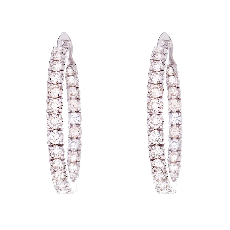 Diamond Hoop Earrings