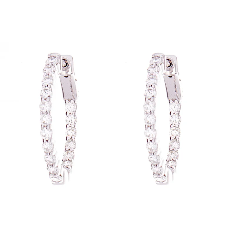 Diamond Hoop Earrings