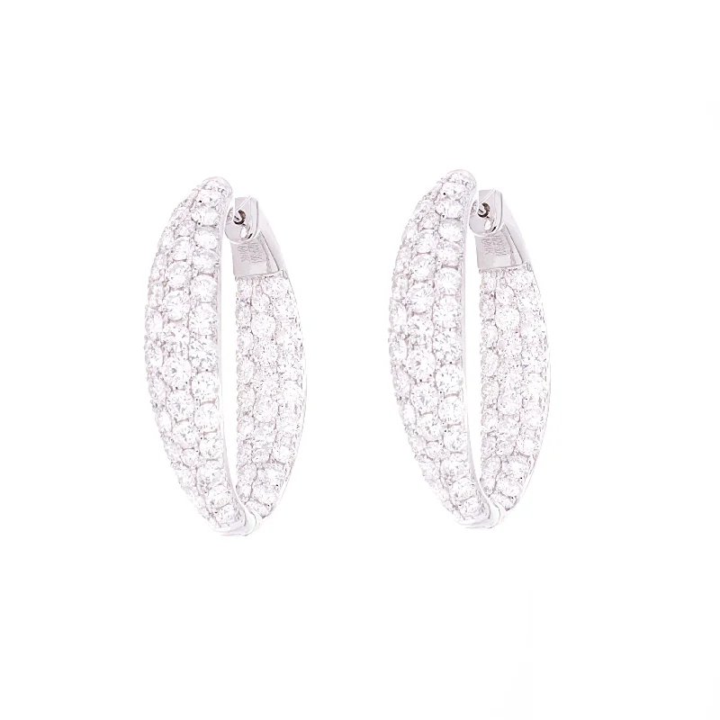 Diamond Hoop Earrings