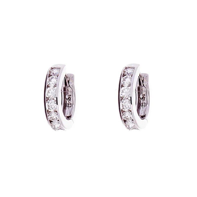 Diamond Huggie Earrings