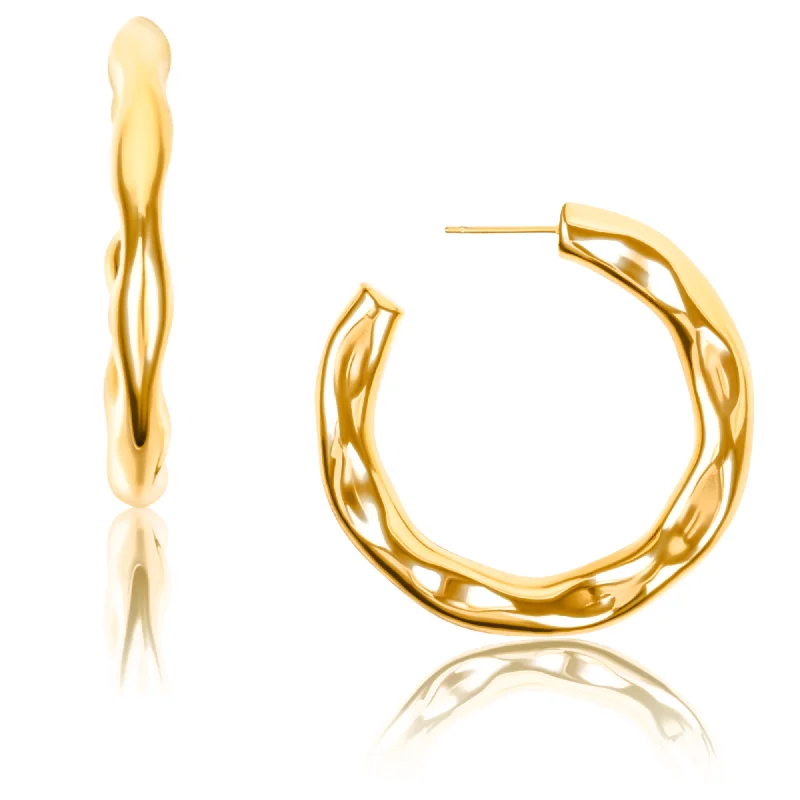 Ellie Vail - Astrid Hammered Hoop Earring