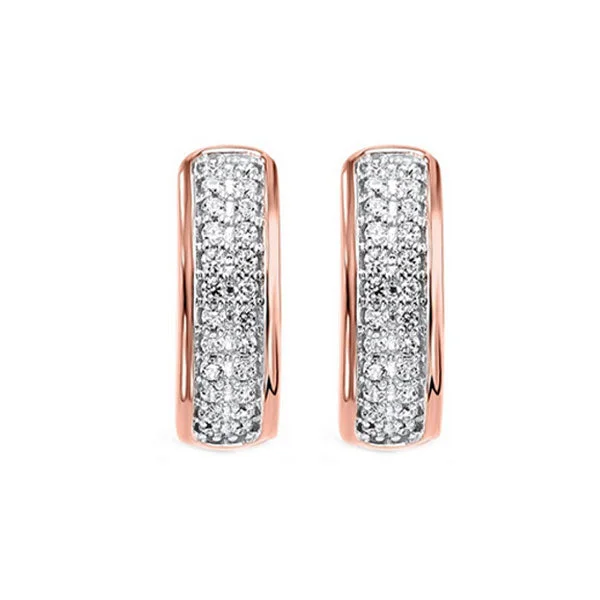 10KT Rose Gold Diamond (1/4Ctw) Earring