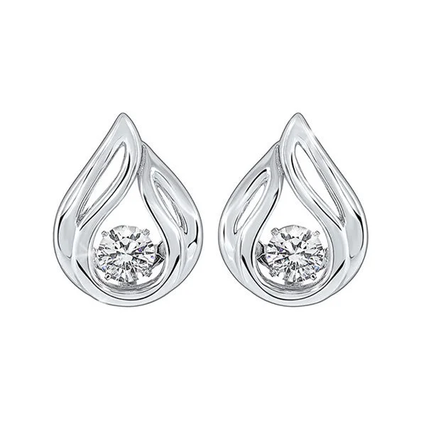 SILVER CUBIC ZIRCONIA EARRING