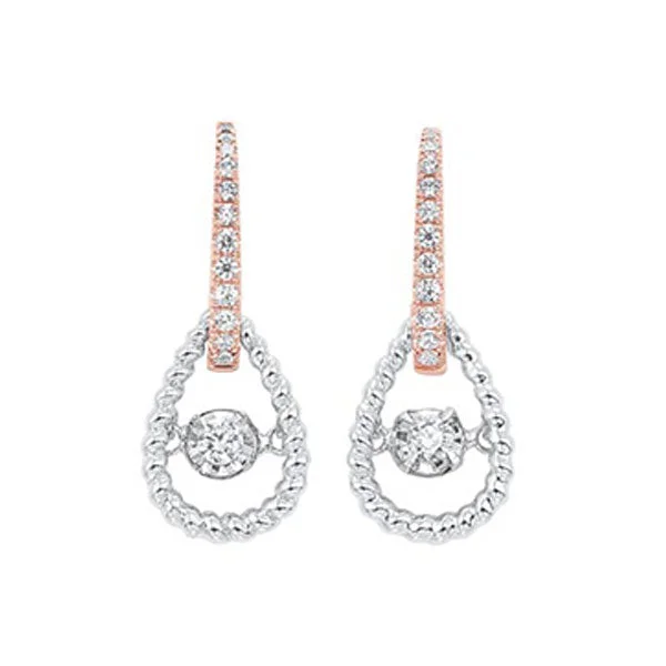 10KT WHITE ROSE GOLD DIAMOND (1/4CTW) EARRING