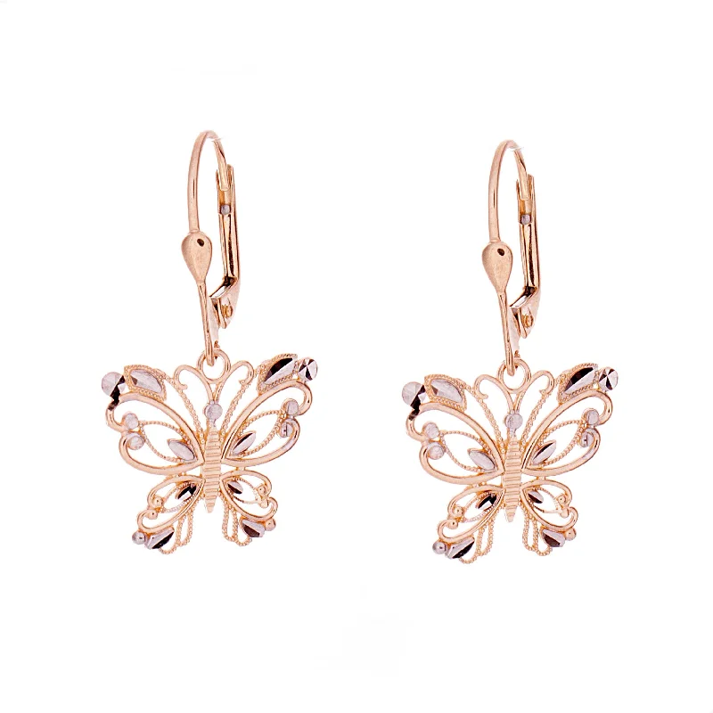 Gold Butterfly Earrings