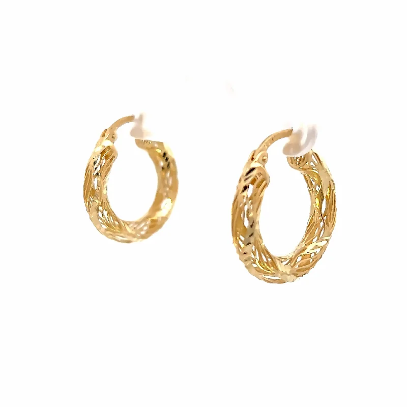 Gold Mesh Hoop Earrings