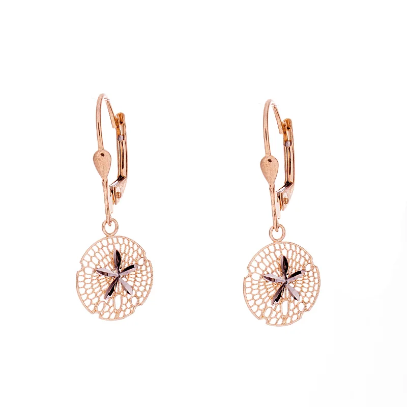 Gold Sand Dollar Earrings