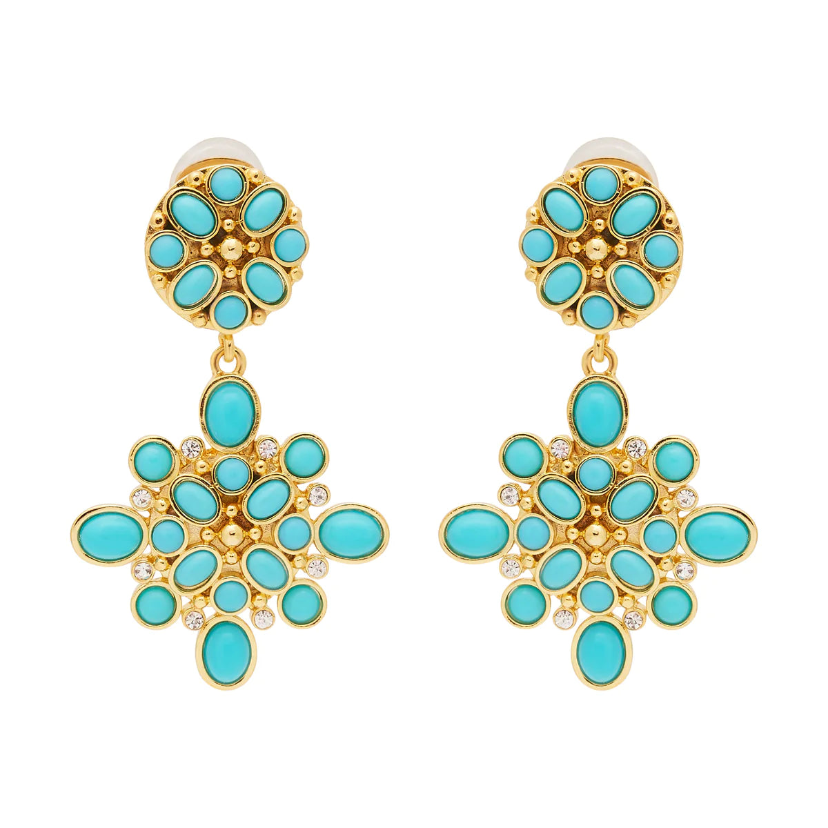 Gold & Turquoise Drop