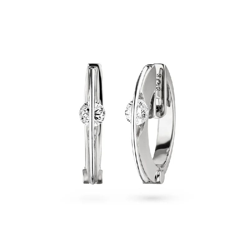 Liberté Diamond Hoop Earrings