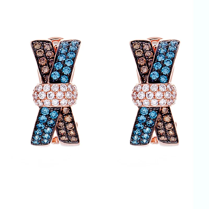 Multi Color Diamond Earrings