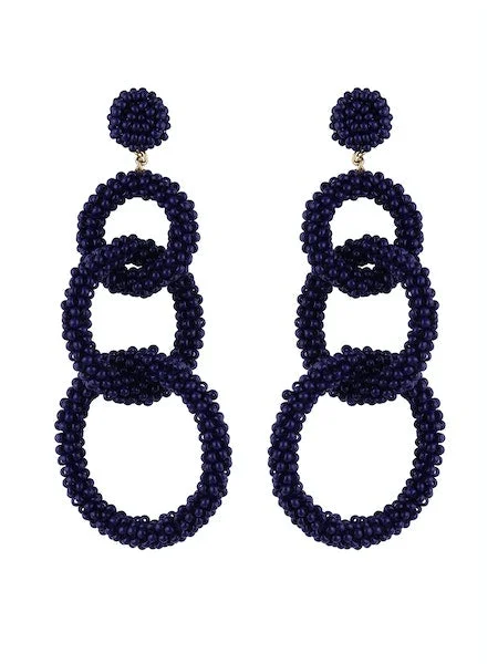 Navy Bead Loop