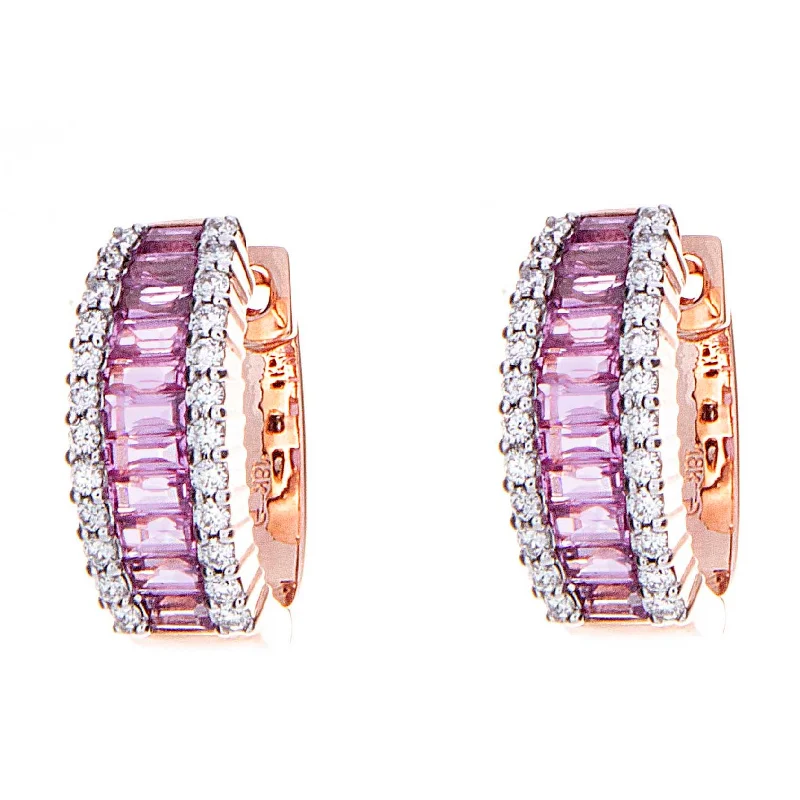 Pink Sapphire Earrings