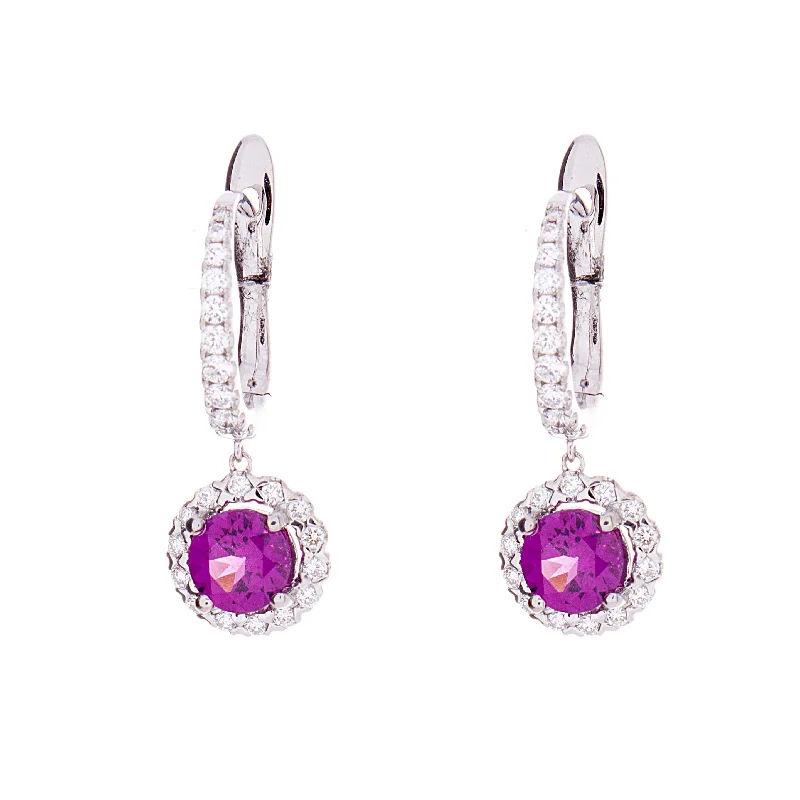 Purple Garnet Earrings