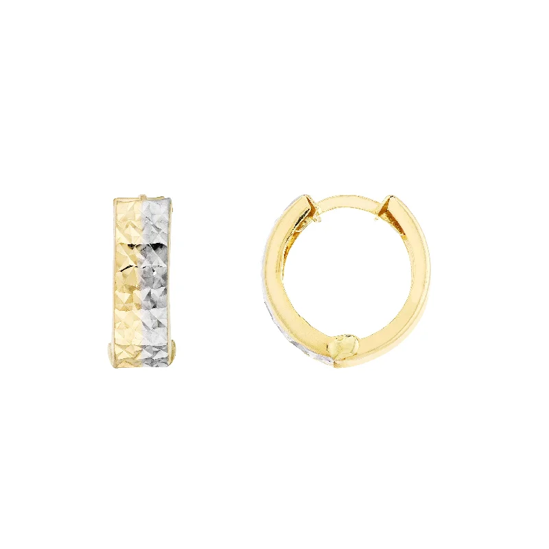 Reversible Two-tone D/C Hoop Earrings