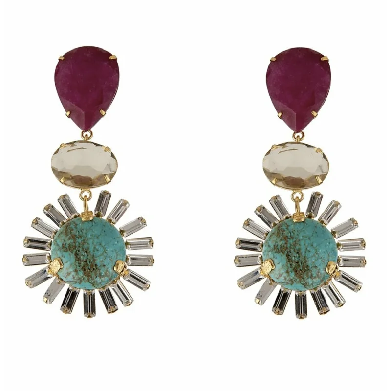 Ruby Turquoise Drops