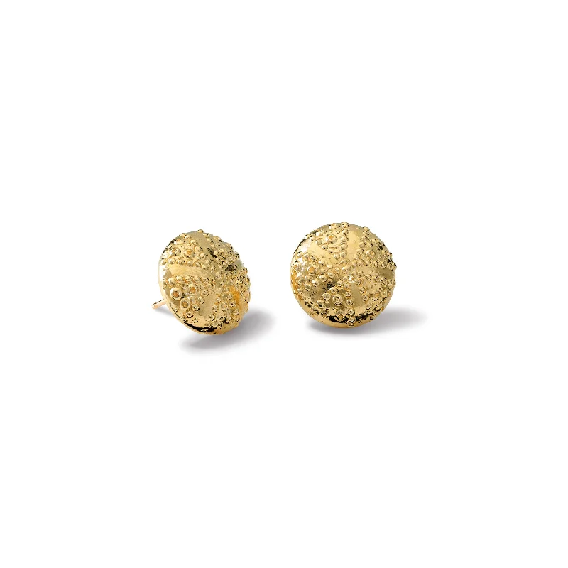 Sea Urchin Earrings Yellow Gold