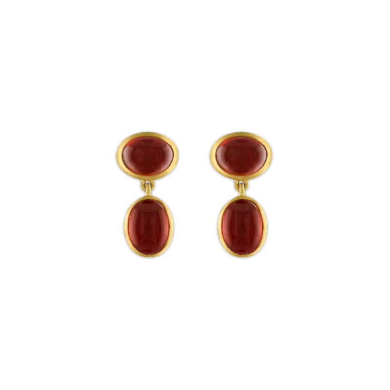 Small Garnet Amphora Earrings