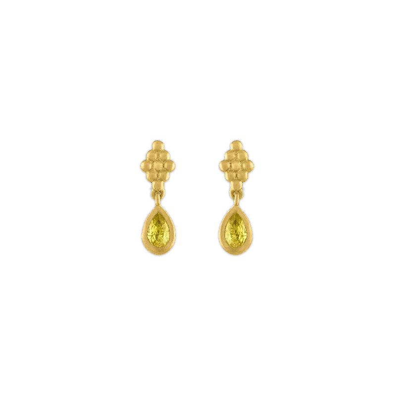 Small Yellow Sapphire Nona Earrings