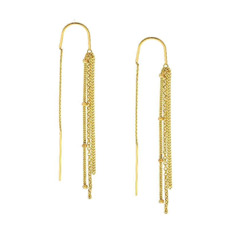 Threader Earrings Multi Chain